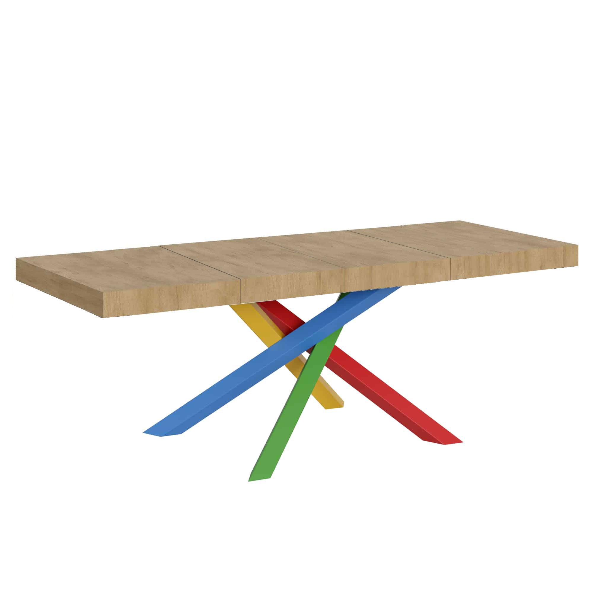 Stół rozkładany 90x180/284 cm Volantis Premium Dąb Natura, rama 4/B