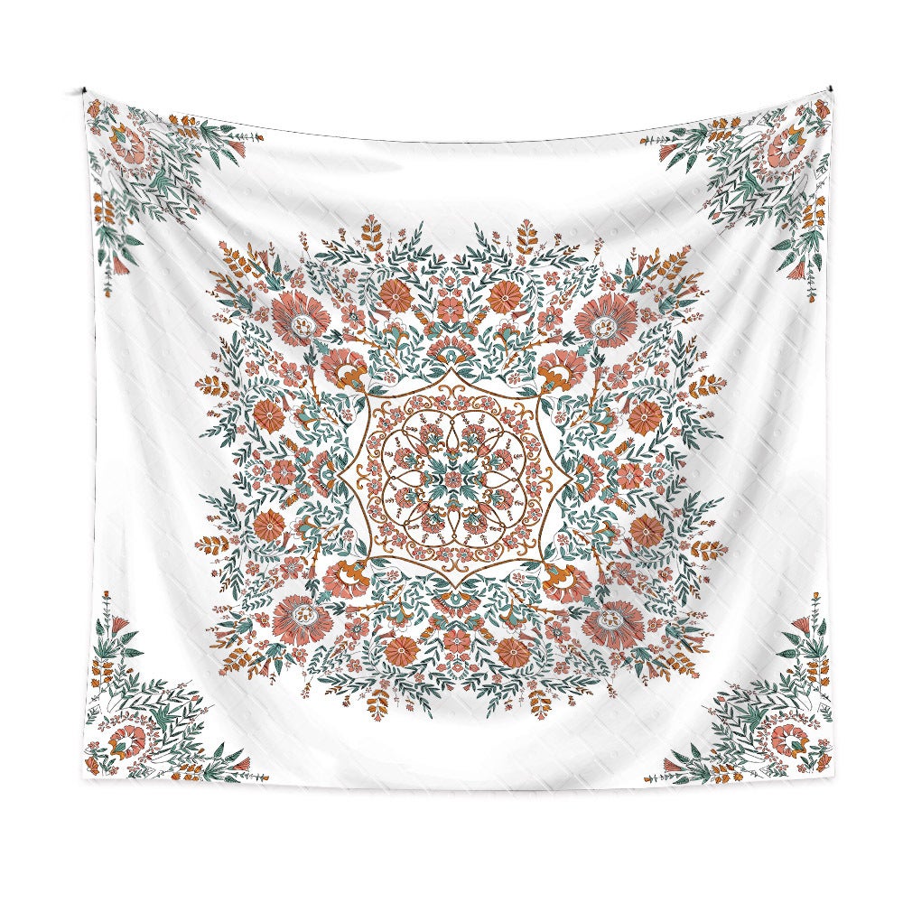 150*200 cm Gobelin w stylu boho – zgnieciony kwiat, gobelin dekoracyjny, gobelin w stylu mandali, żywe tło