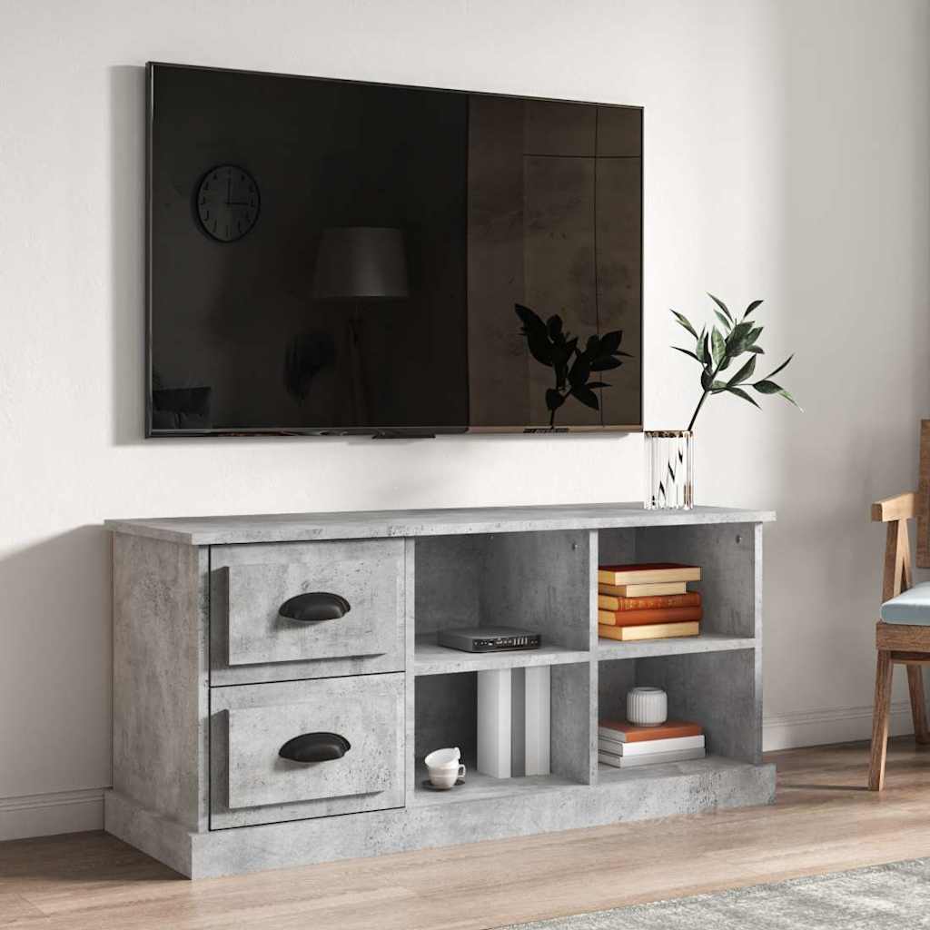 vidaXL Szafka TV, szarość betonu, 102x35,5x47,5 cm
