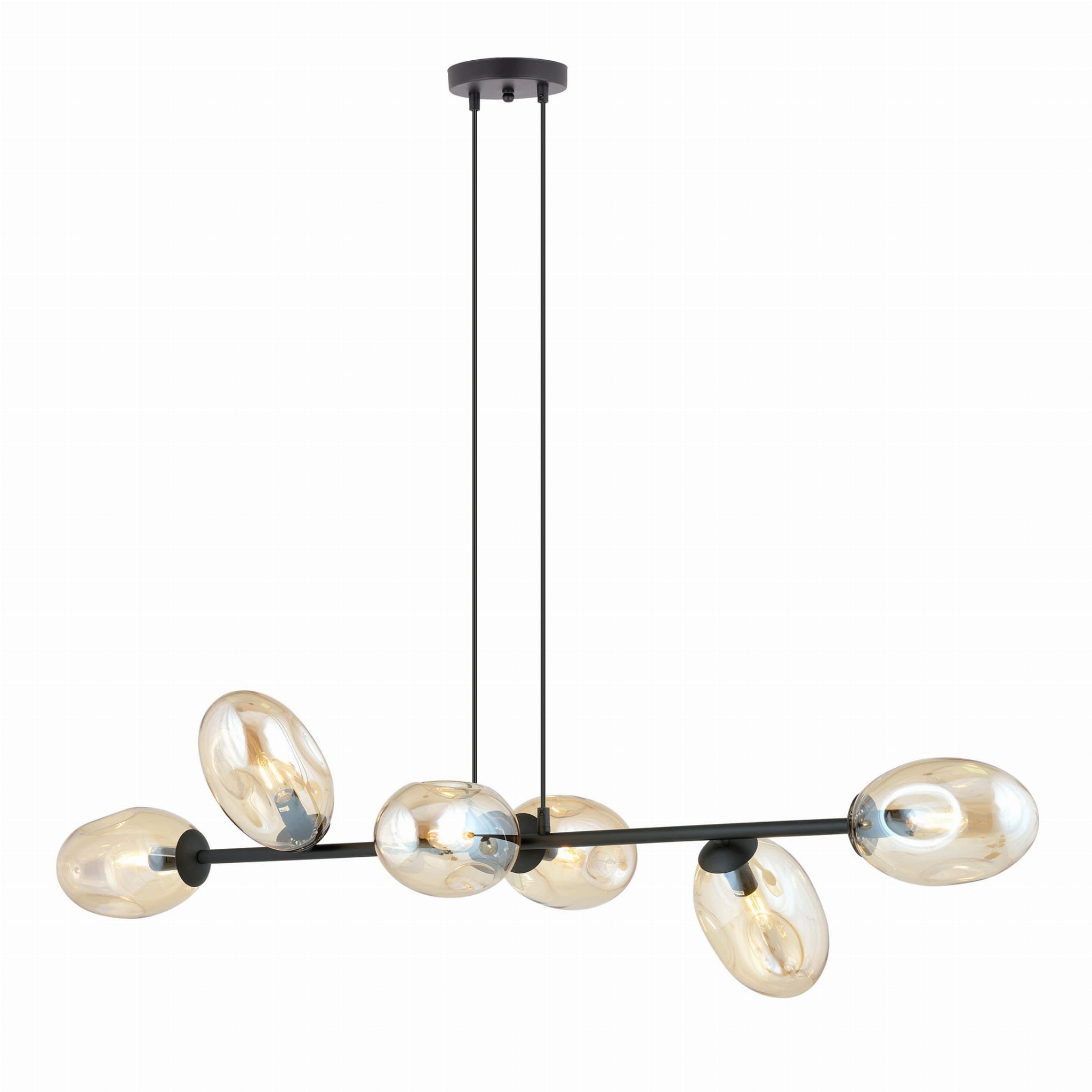 Żyrandol Emibig 6xE14 10W PANDORA 6 miodowe klosze 1264/6