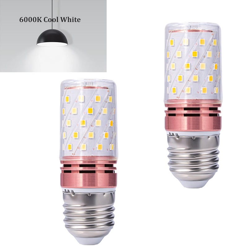 Żarówka LED 2szt, 16W 1600LM E27, odpowiednik żarówki halogenowej 150W, energooszczędna, chłodne światło 6000K (różowa)