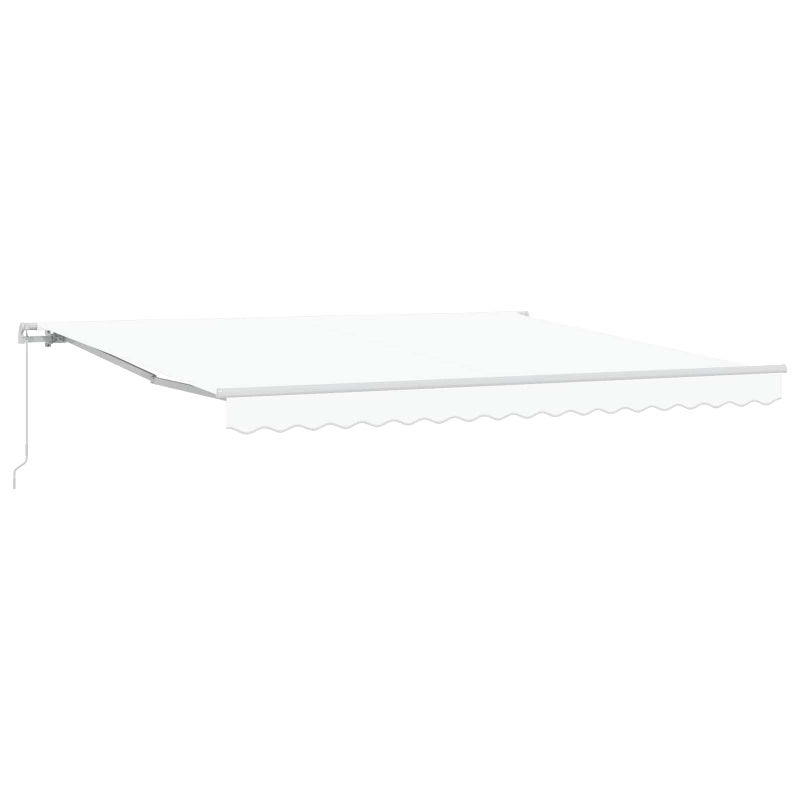 Markiza wysuwana Biały 400 × 300 cm Poliester i aluminium vidaXL