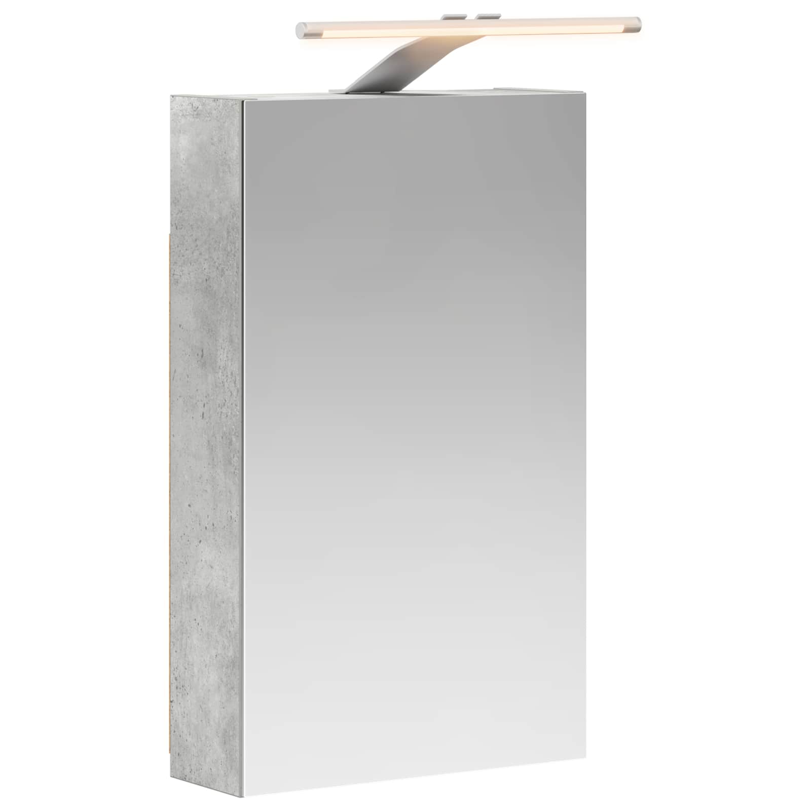 Szafka z lustrem do łazienki Betonowy szary 30 x 10,5 x 50 cm
