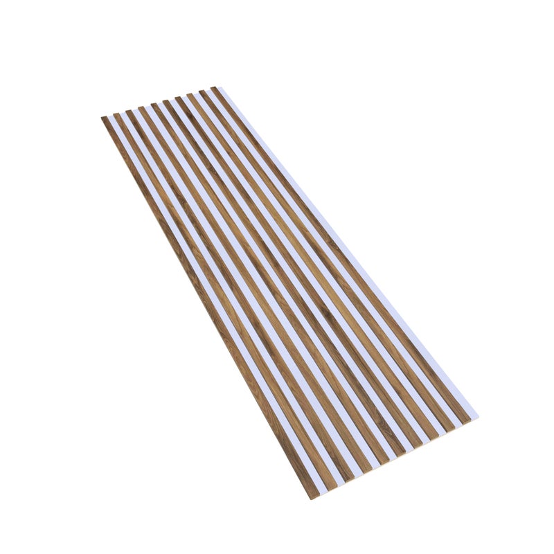 Lamele na Białej Płycie Ścienne SunWood 275x58cm Panel Dekoracyjny Dąb Valencia 1 szt.
