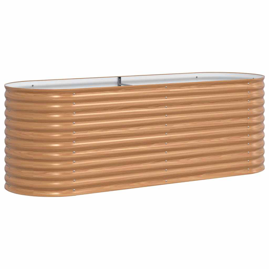 Podniesiony grządka Brązowy 240 x 80 x 81 cm Stal