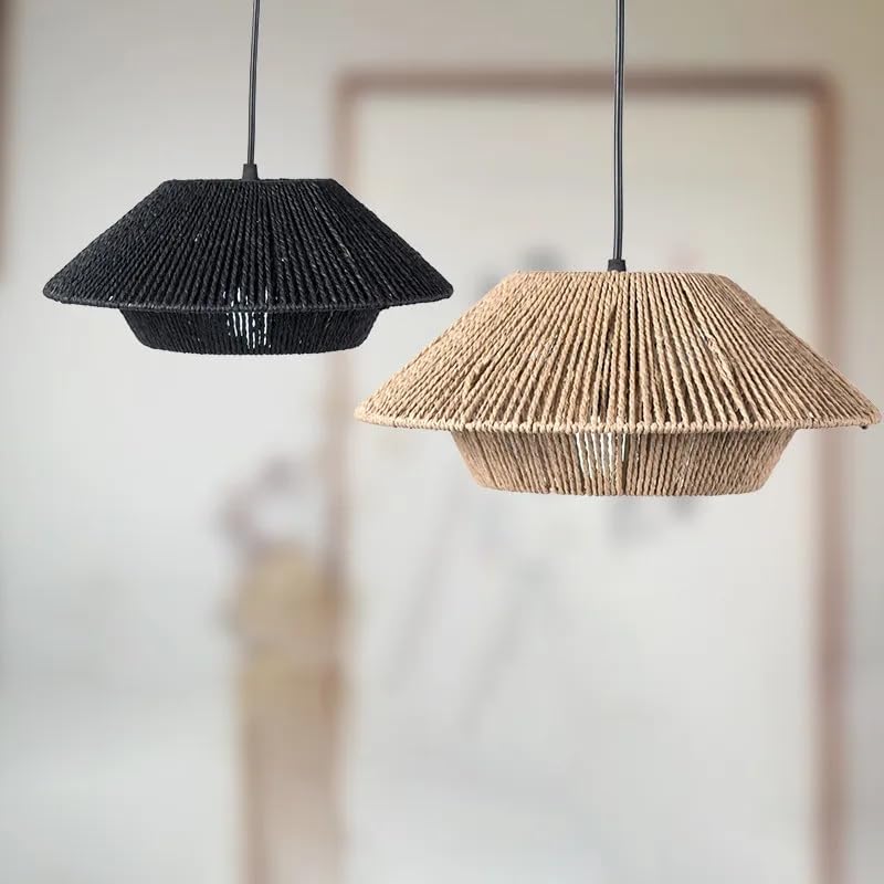 Wieszak na linę w stylu vintage - Idealna dekoracja do hoteli, restauracji i pensjonatów - 30 x 12,5 cm - Czarny + Żółty - 2 sztuki