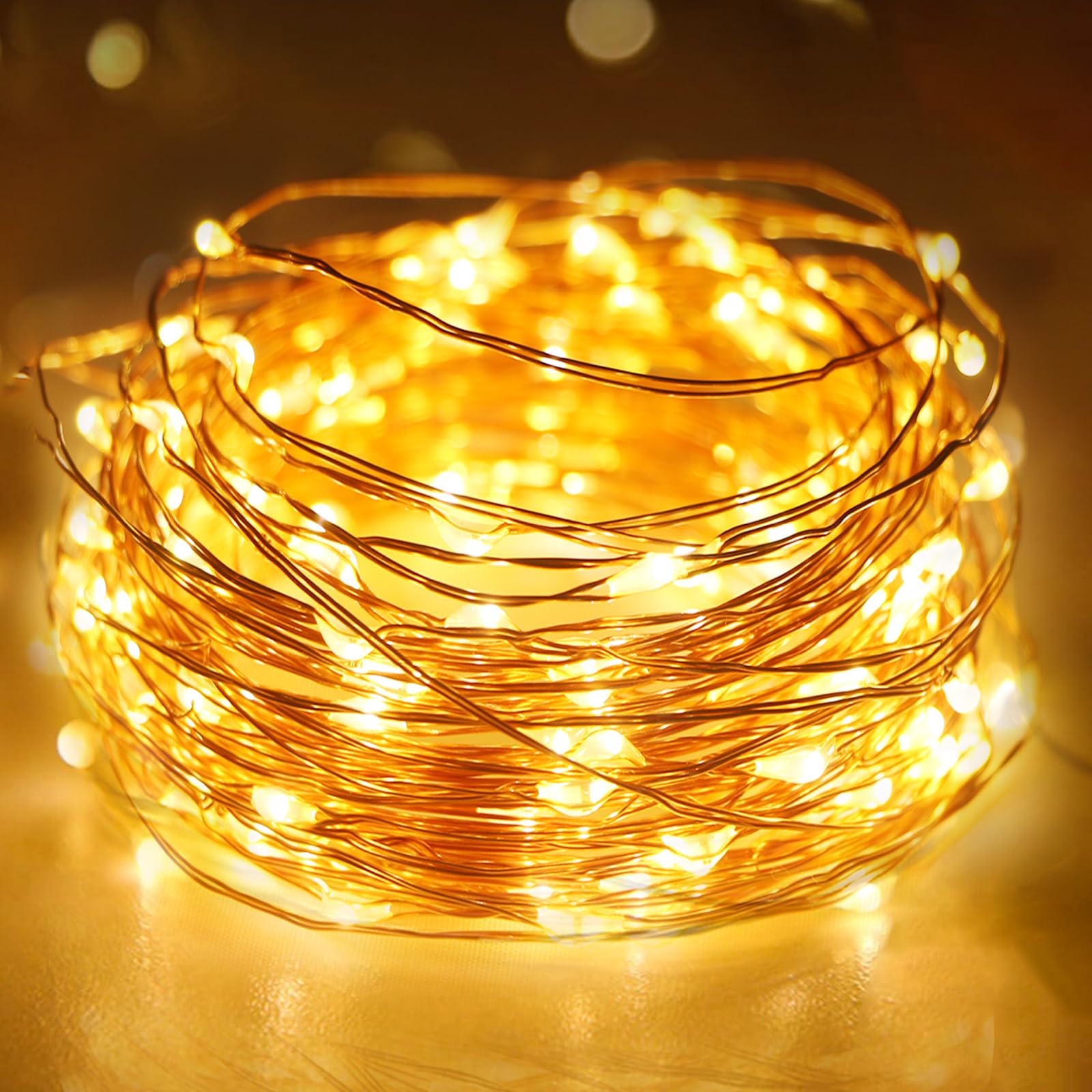 Lampki sznurkowe na baterie z timerem, 3M 30 LED druciki miedziane Fairy Lights, lampki LED na baterie na imprezę, Boże Narodzenie, Halloween, ślub