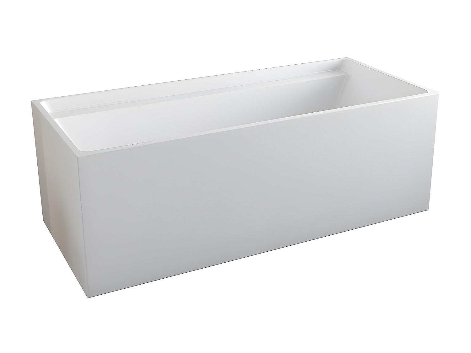 Wanna wolnostojąca prostokątna – 232 l – 150 × 75 × 60 cm (dł. × szer. × wys.) – kolor biały – akrylowa - ASPIUS