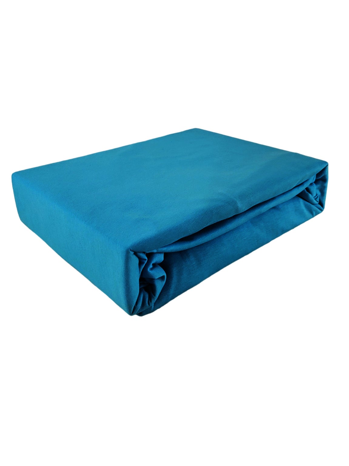 Kam-Pol prześcieradło z gumką jersey bawełniane niebieski 100x210 cm