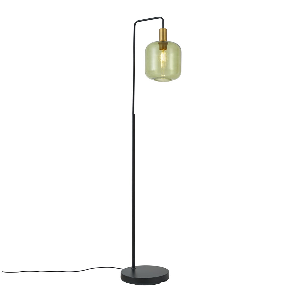 Qazqa artdeco lampa podłogowa - Zuzanna - czarny, max. 15w, kompatybilny z żarówką LED, e27, 151cm, IP20 oświetlenie wewnętrzne