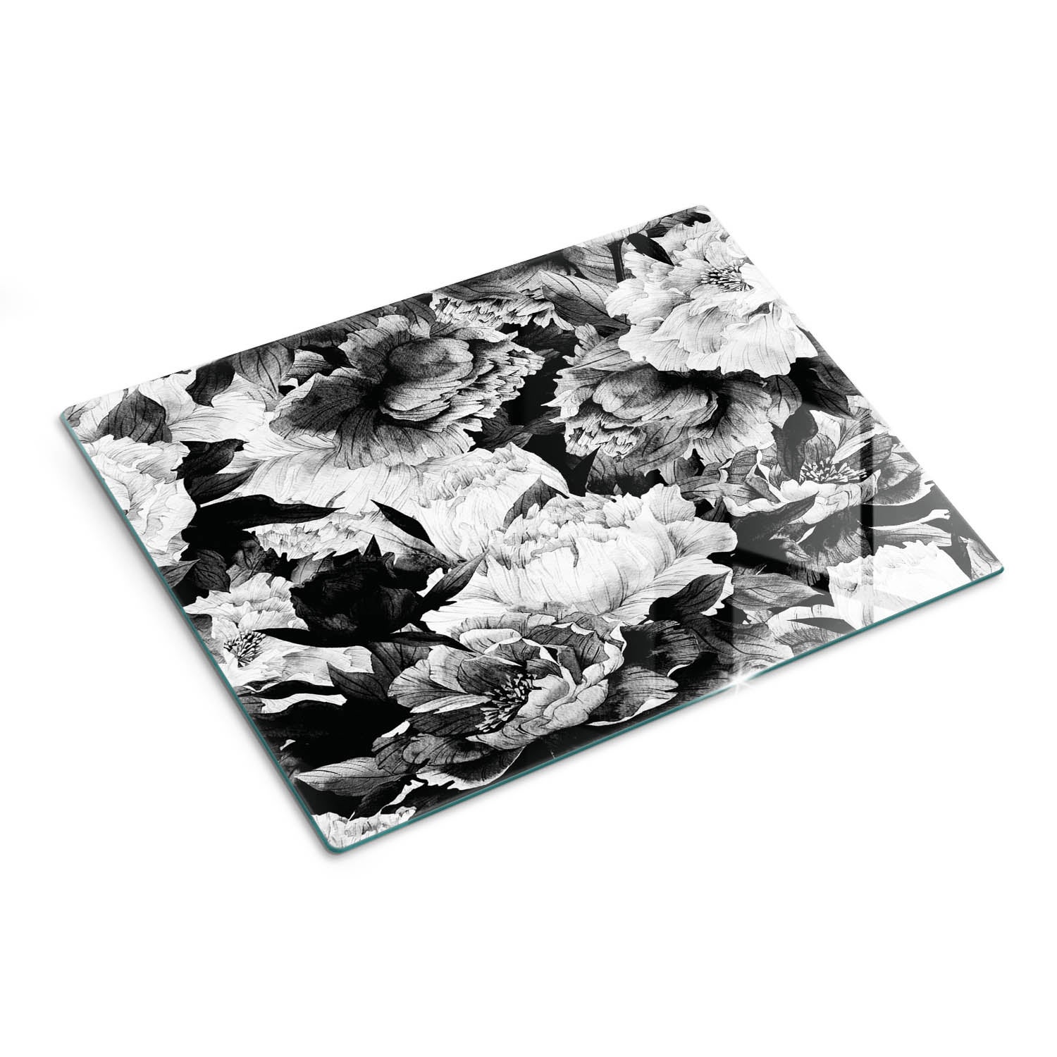 Hartowana deska kuchenna z dekoracyjną grafiką - Róże - 30x40 - Tulup