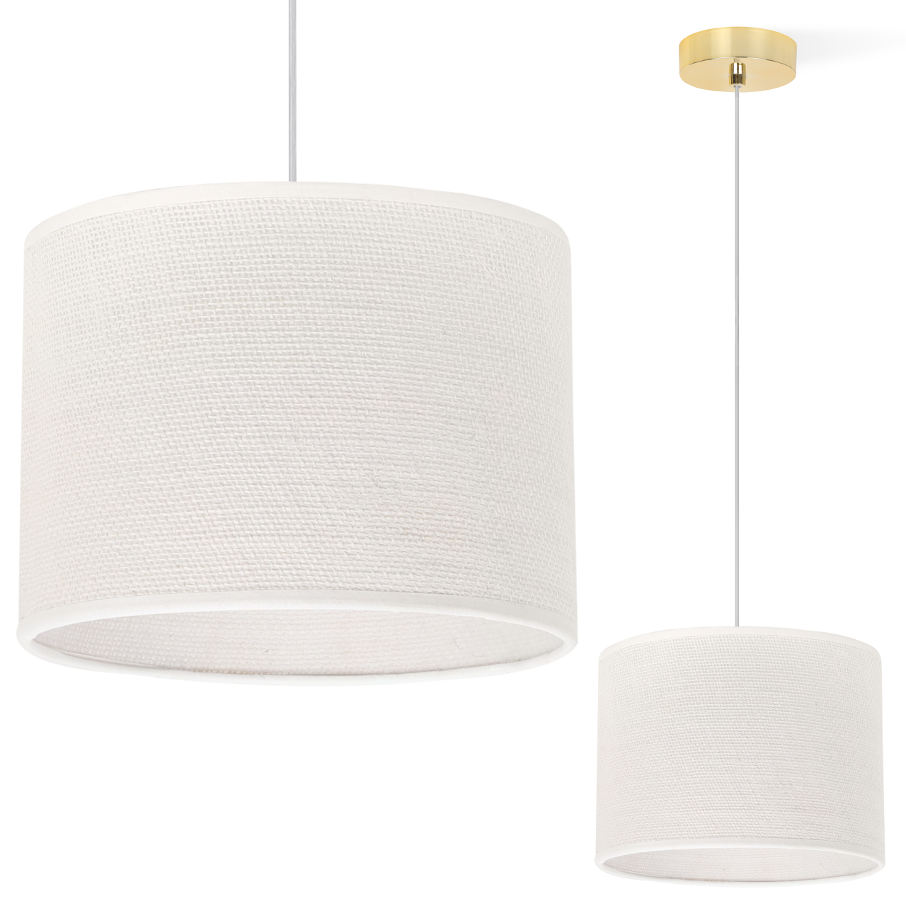 Lampa sufitowa wisząca Light Home LH Juta walec 1xE27 złoty 20cm