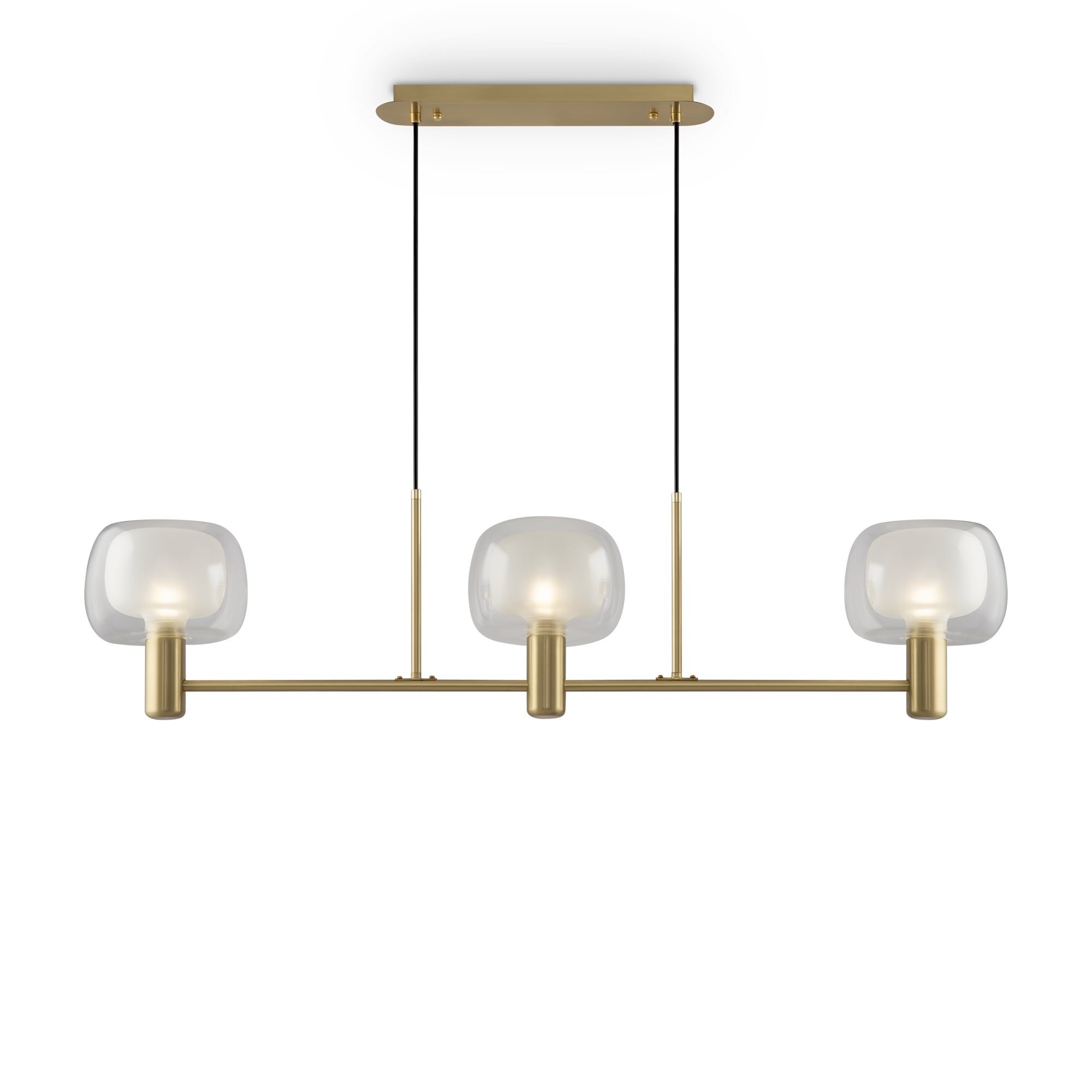 Lampa wisząca szklane klosze góra VISION złota 3xE14x60W aluminium wym:154x104x18cm IP20 Maytoni