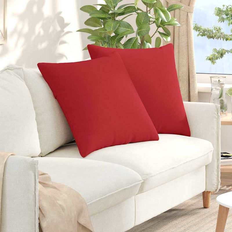 Poduszki na sofę 2 pcs Czerwony 80 x 80 cm tkanina vidaXL