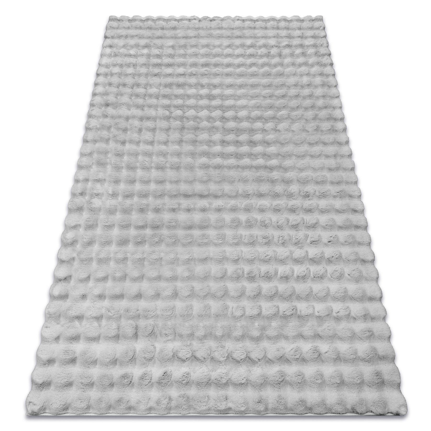 Dywan BUBBLE srebrny 21 IMITACJA FUTRA KRÓLIKA strukturalny 3D 120x170 cm