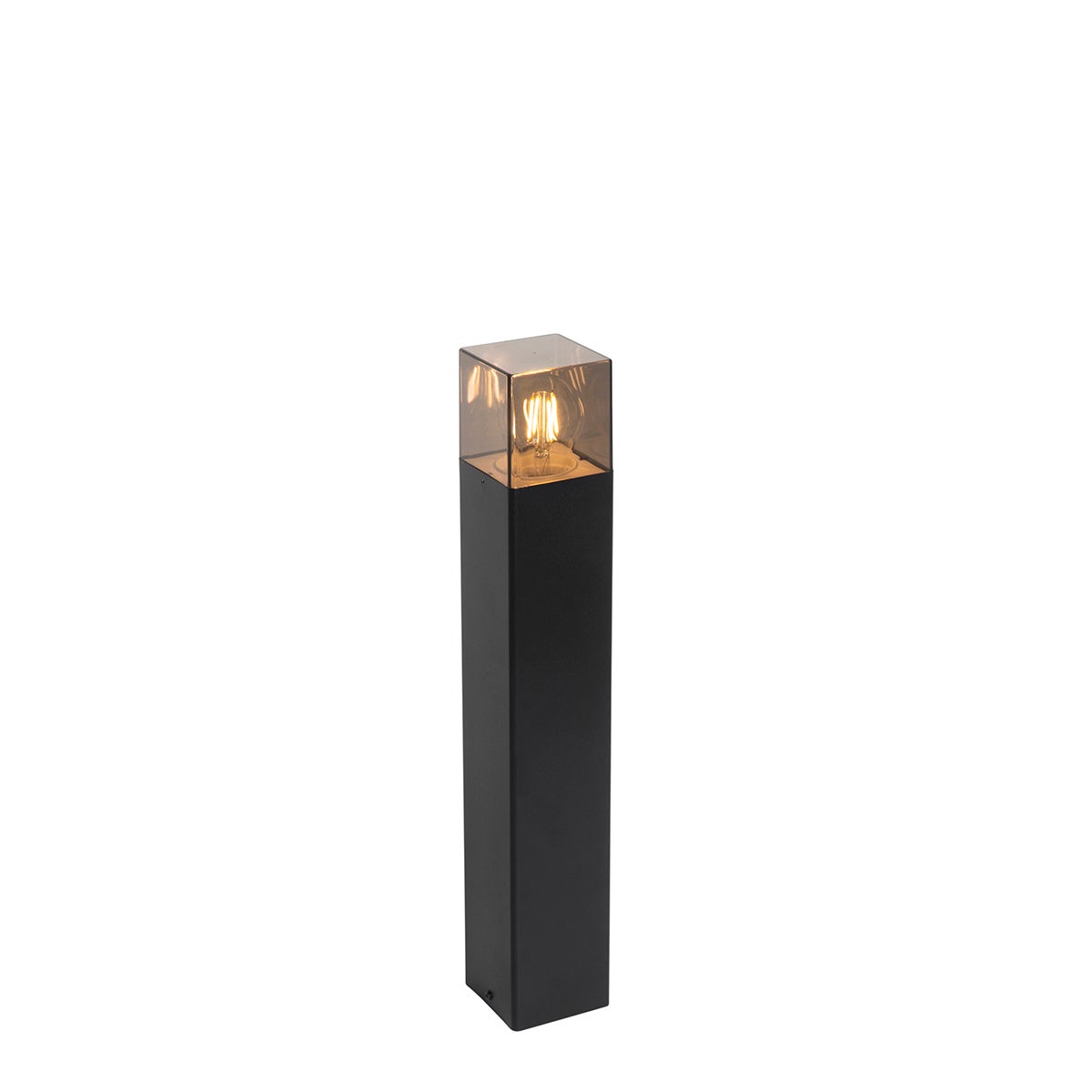 Qazqa nowoczesny lampa słupkowa do ogród - Denmark - czarny, max. 15w, kompatybilny z żarówką LED, e27, 50cm, IP44