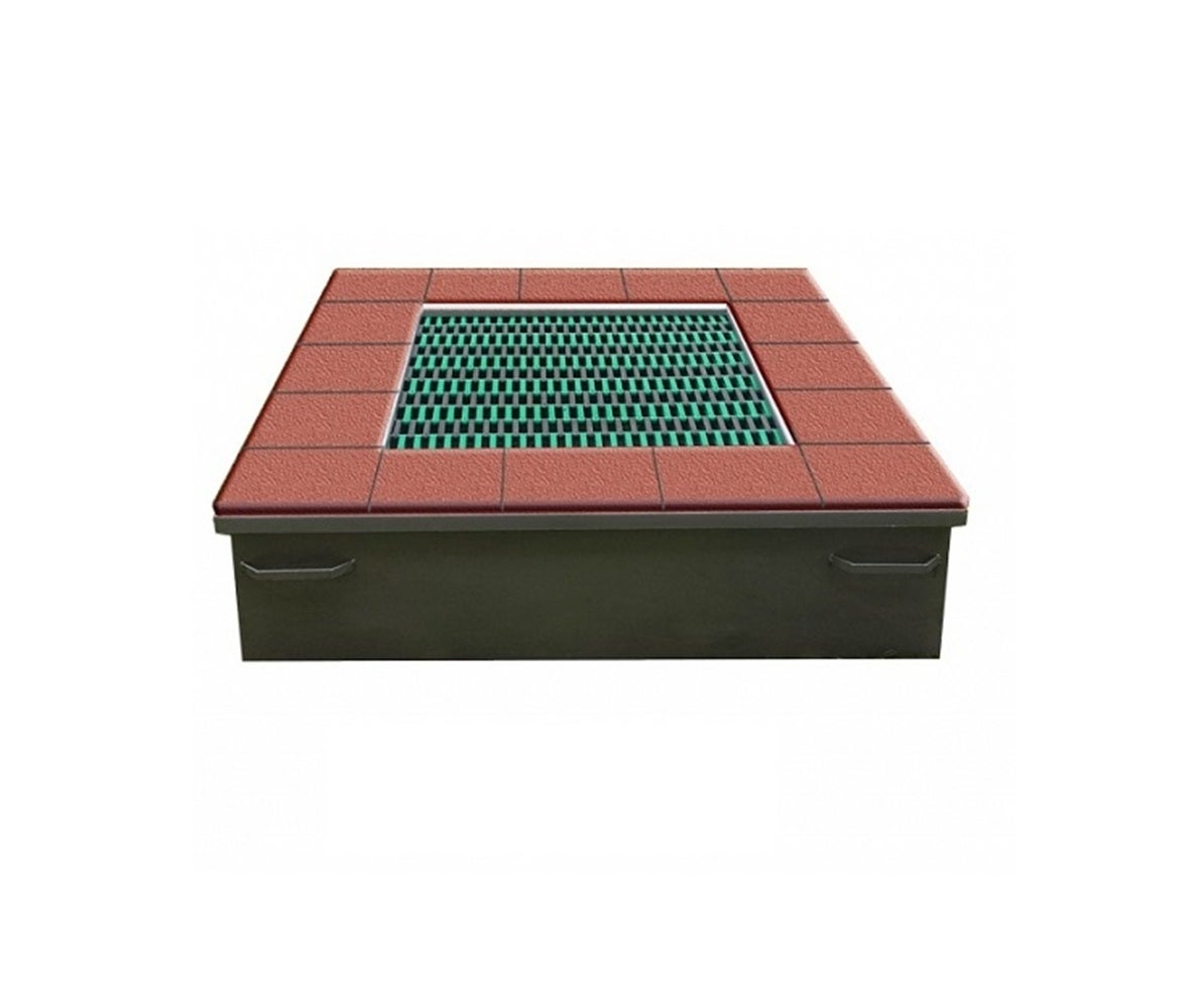 Trampolina publiczny plac zabaw 200x200cm, EN1176 lamelki,