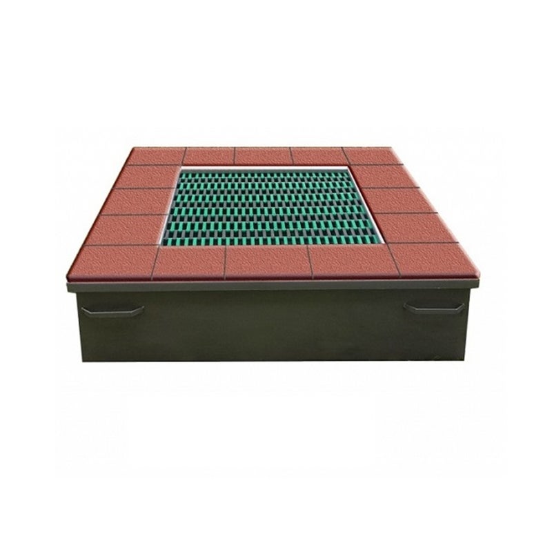 Trampolina publiczny plac zabaw 200x200cm, EN1176 lamelki,