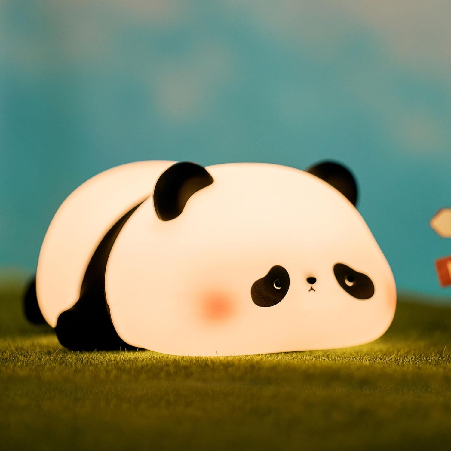 Lampka nocna LED dla dzieci niemowląt poziomy jasności ładowalna z timerem panda silikonowa dotykowa uroczy wygląd idealny prezent pokoju dziecięcego