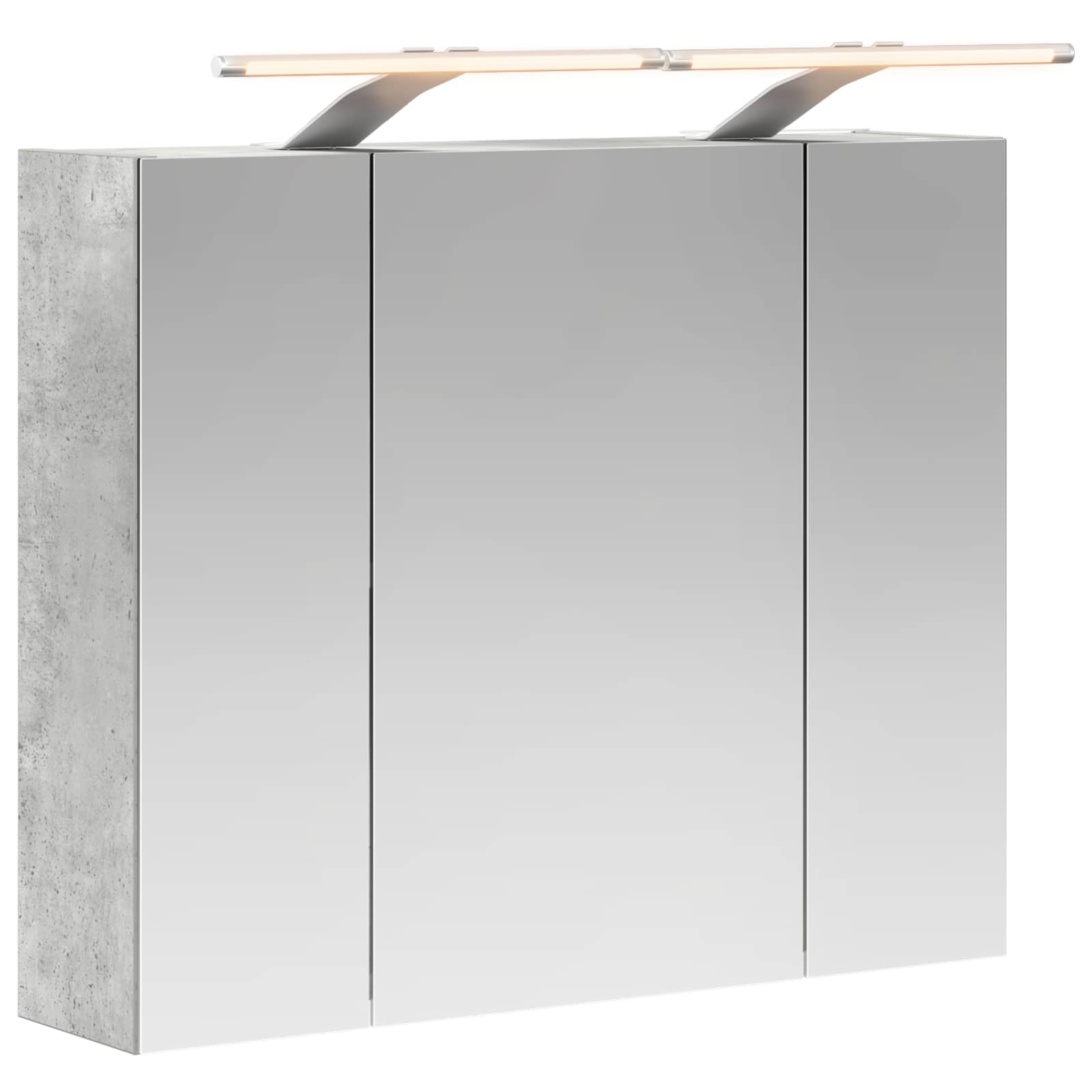 Szafka z lustrem do łazienki Betonowy szary 60 x 14,5 x 50 cm