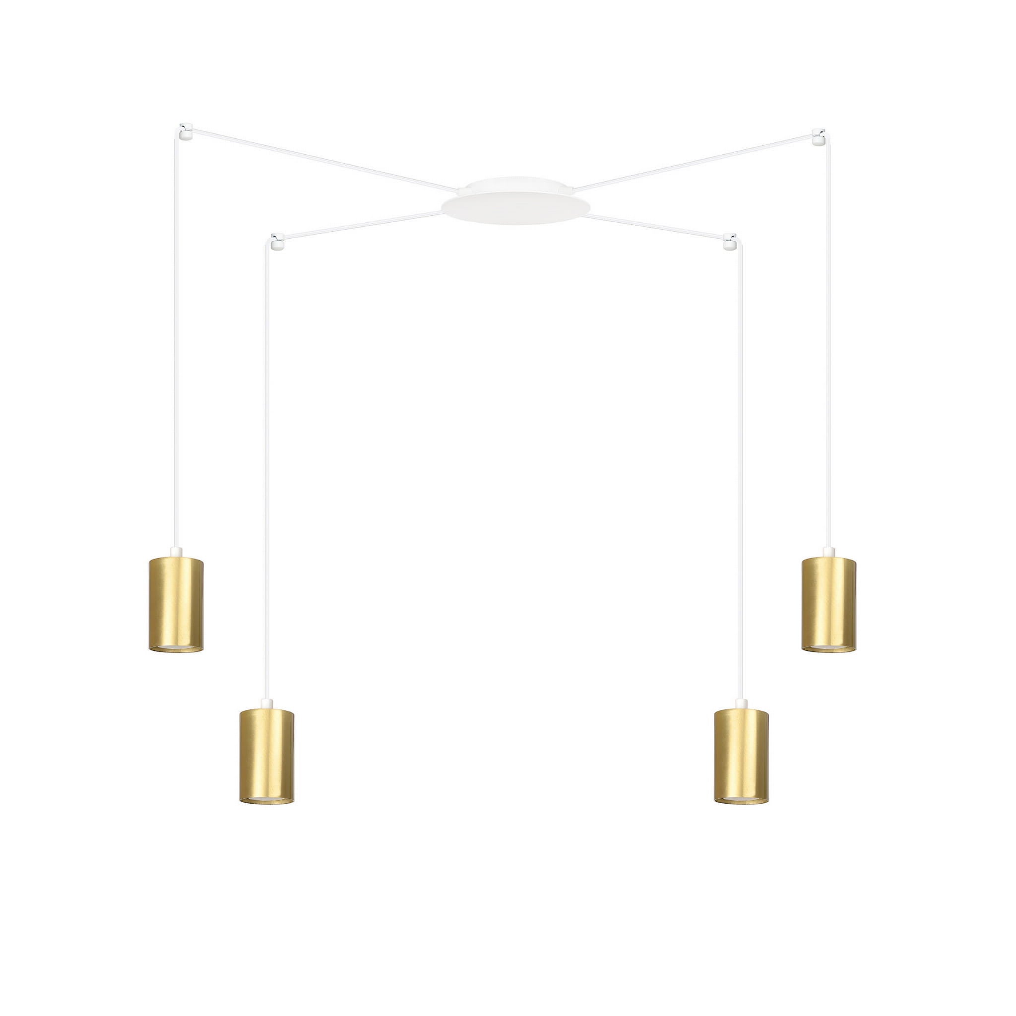 Żyrandol Emibig 4xGU10 30W TRAKER 4 WH/GOLD 527/4