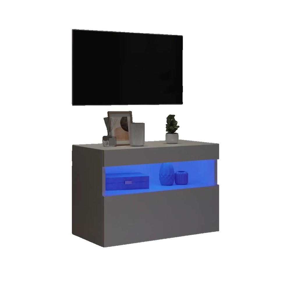 Mebel RTV Vidaxl z podświetleniem LED biały 60x30x40 cm
