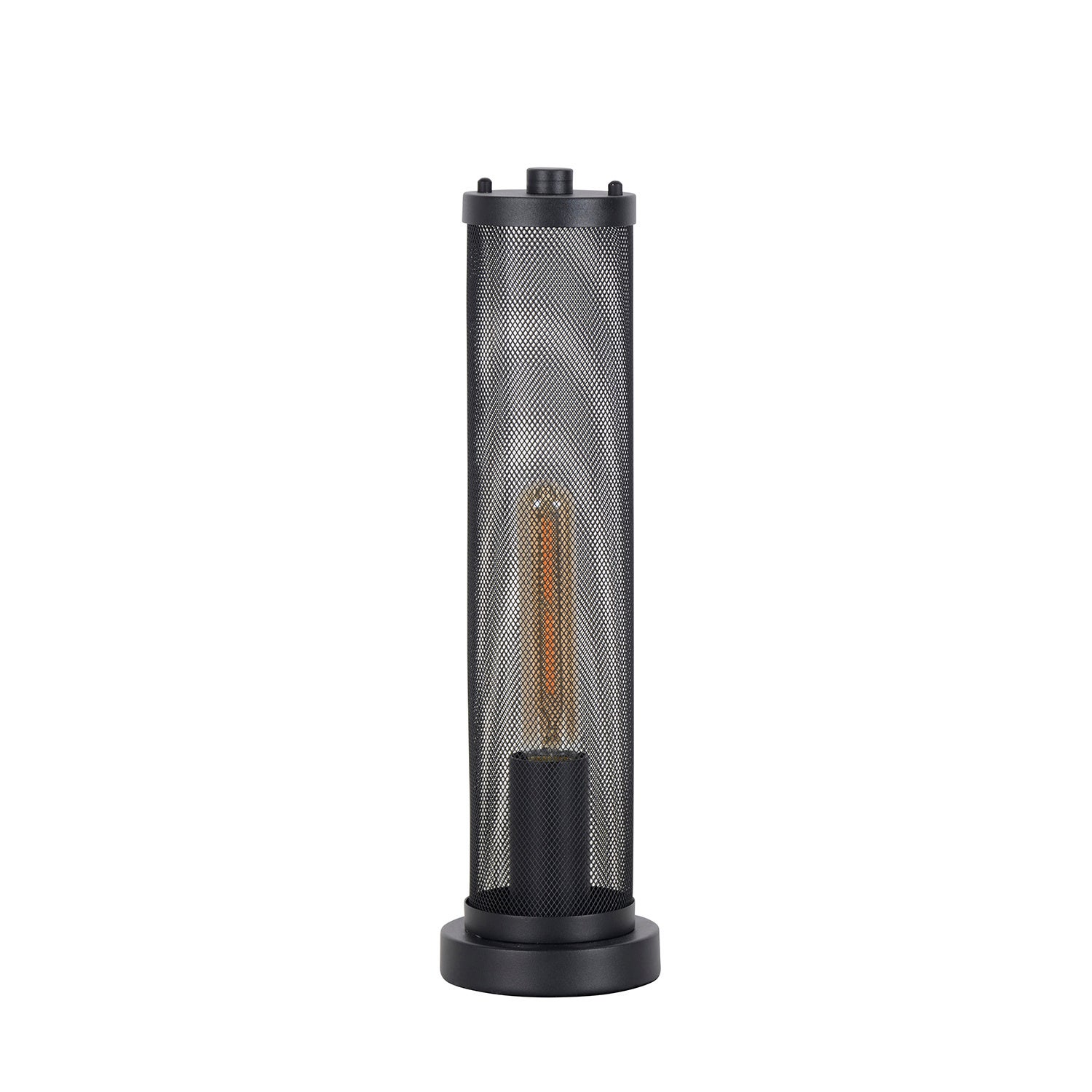 Lampa Corep FARADAY z czarnego metalu, wys. 45 cm.