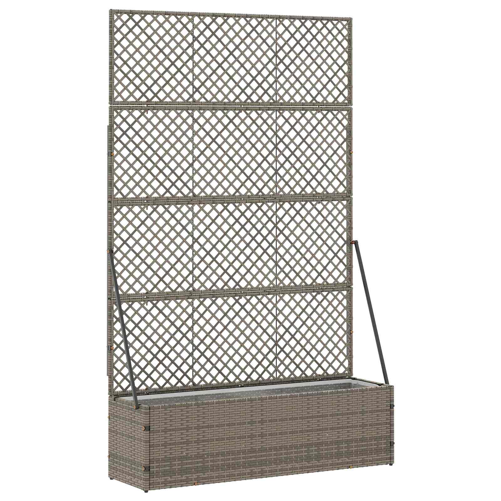 Osłona do treli ogrodowej Szary 105 x 30 x 170 cm Metal vidaXL