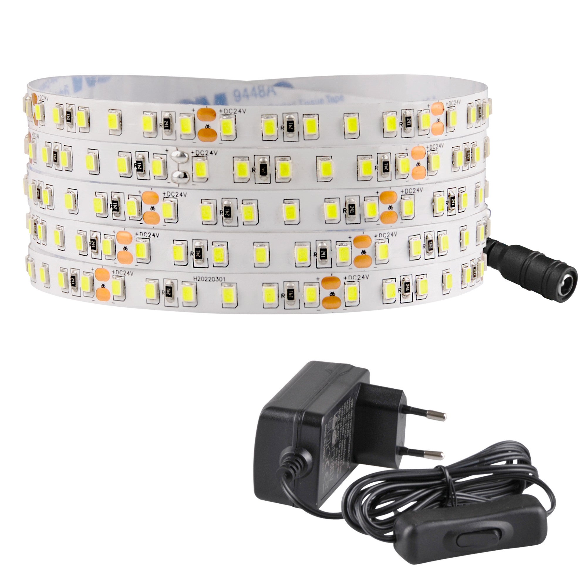 Zestaw taśma LED 24V 3m IP20 6500K zasilacz, włącznik ON/OFF 319173 Polux