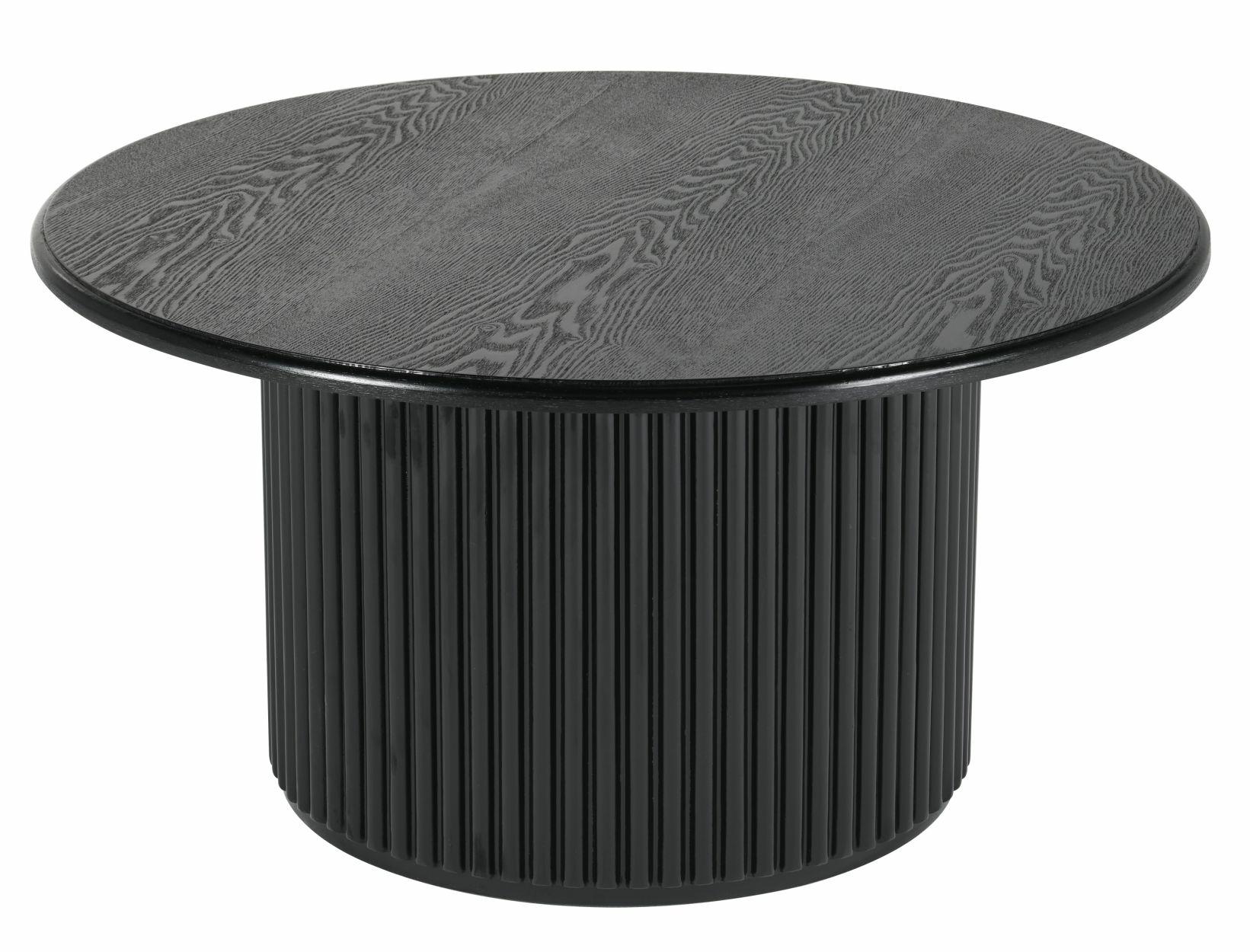 Stolik kawowy ROMA HowHomely czarny MDF 80x80x42 cm 1 szt.