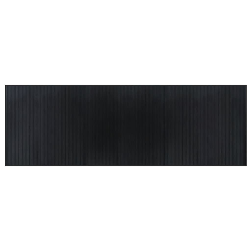 Dywan Bambusowy 100x300 cm Czarny do Salonu Antypoślizgowy