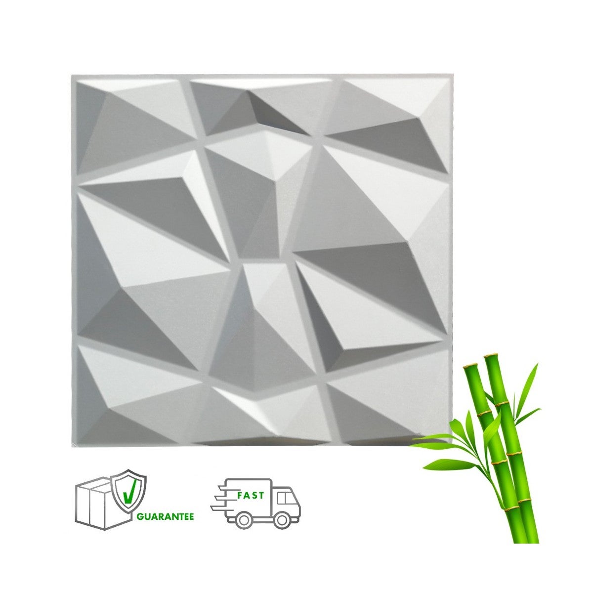 Panel DIAMOND-BIT z włókna bambusowego 100% naturalny, 4 sztuki, łącznie 1 metr kwadratowy