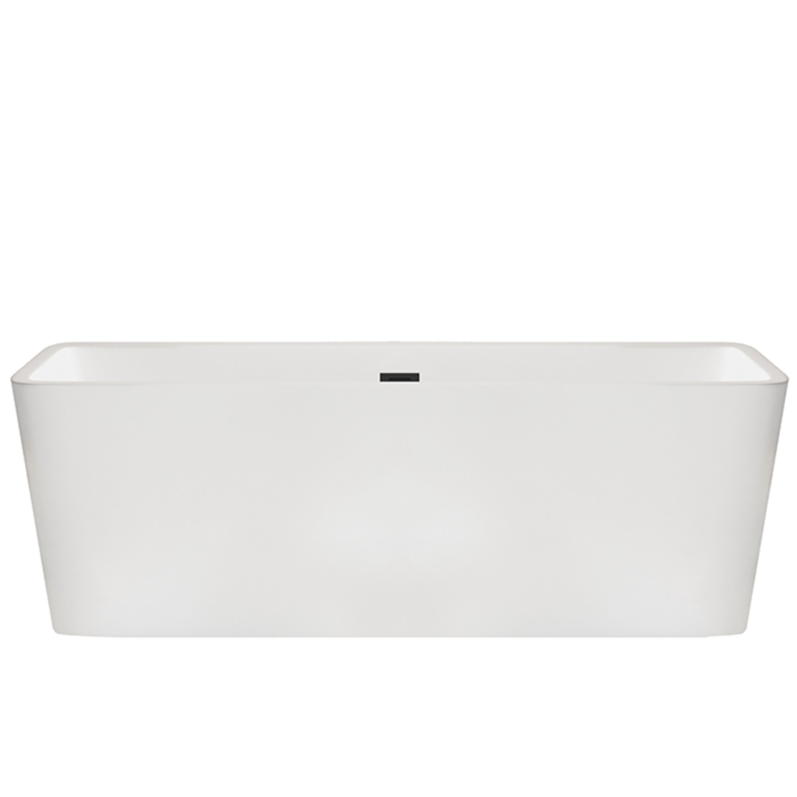 Wanna wolnostojąca AquaUno 170 x 80 cm biała z czarnym przelewem + syfon i korek klik klak