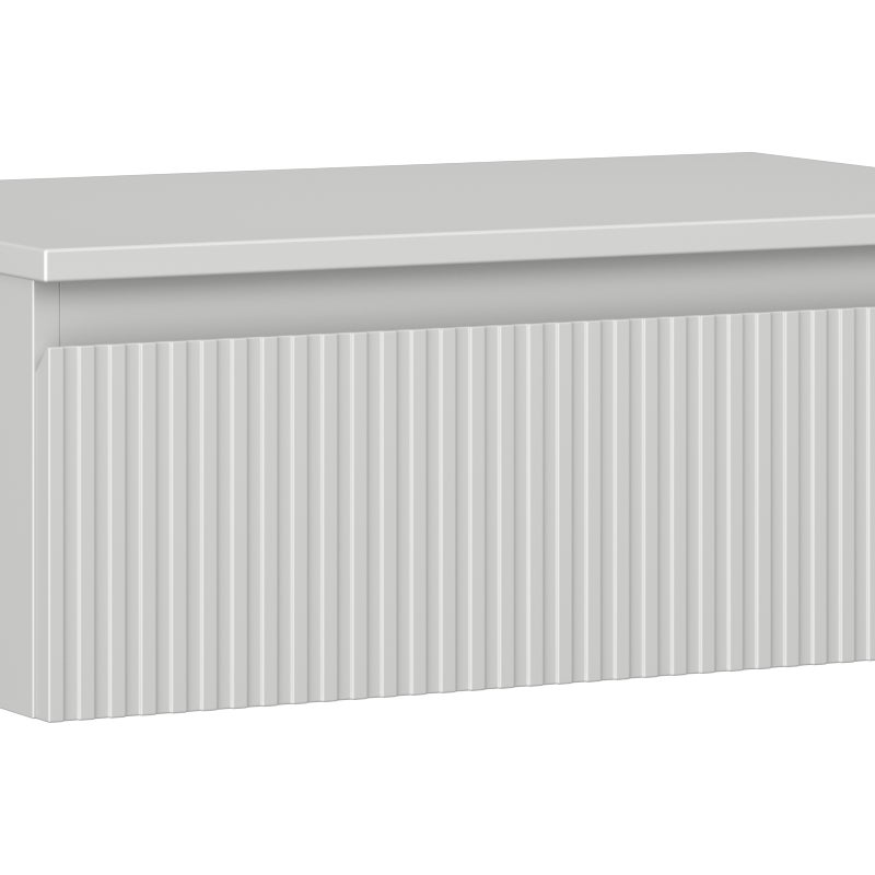 Mexen Rivel szafka łazienkowa podumywalkowa 70 cm z blatem, 1 szuflada, ryflowana , szara mat - 91A20-07023-1-BFC62