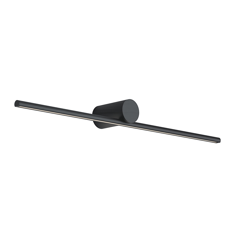 Kinkiet LED Daisho 6W IP54 3000K CRI90 Tytan - Rossini Group - Designerska lampa aluminiowa z przyciemnianym opalowym dyfuzorem PMMA