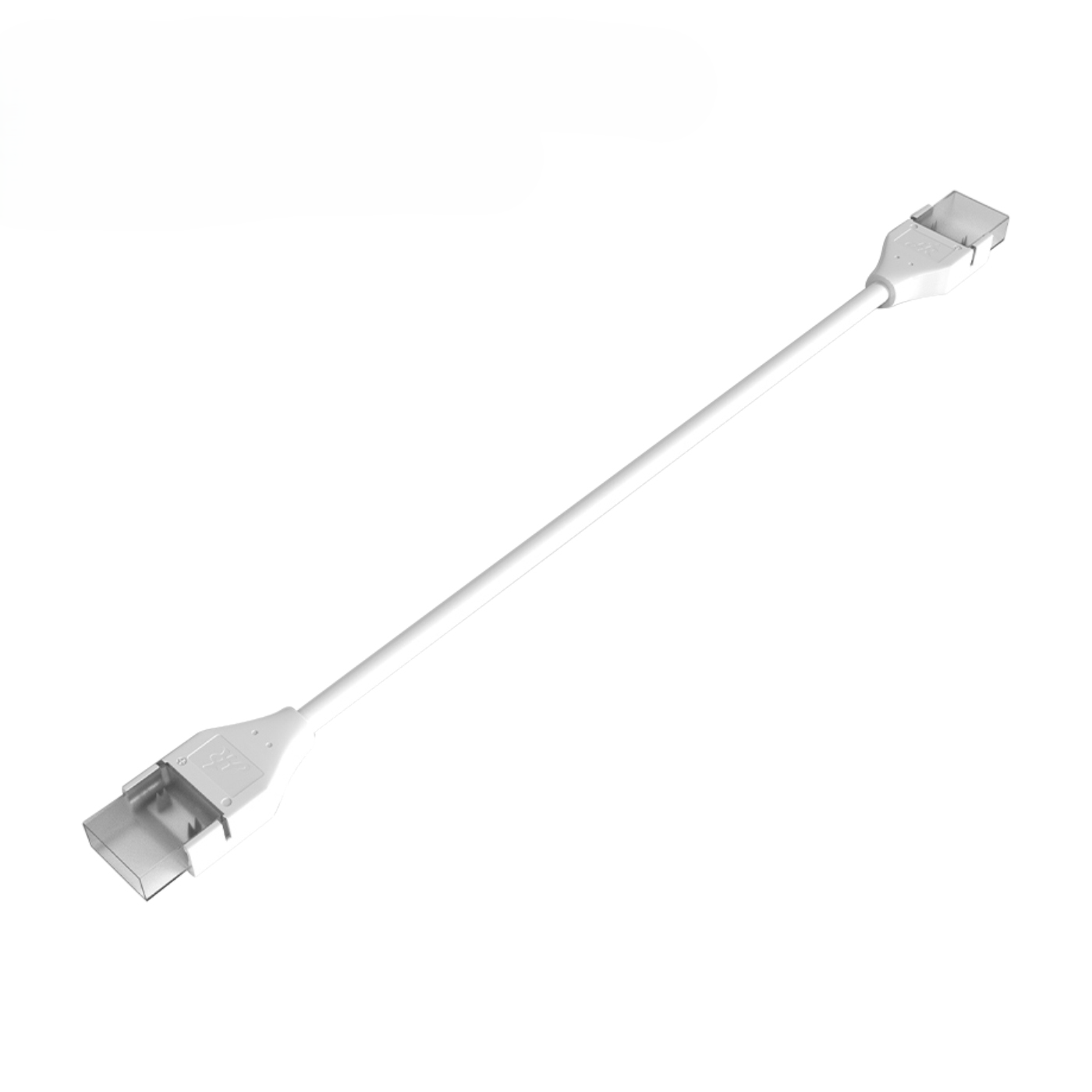 Kabel połączeniowy Alcapower do taśm LED 220V, 2 zintegrowane złącza, szybki i bezpieczny system połączeń, długość całkowita 21 cm