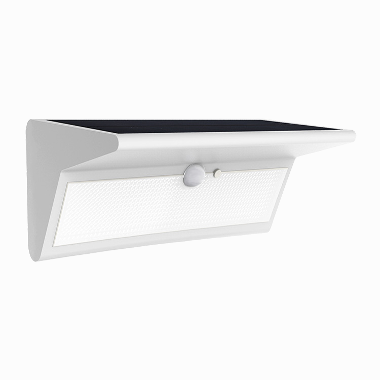 Lampa solarna z czujnikiem ruchu, solarne oświetlenie ogrodowe, wodoodporne oświetlenie zewnętrzne IP65, 4 tryby, ciepłe światło 3000 K
