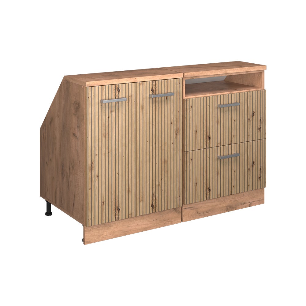 Vicco Zestaw szafek na dach skośny Rion, Dąb rzemieślniczy, 120 cm Zestaw 2 korpusów szafy głębokość 60 cm