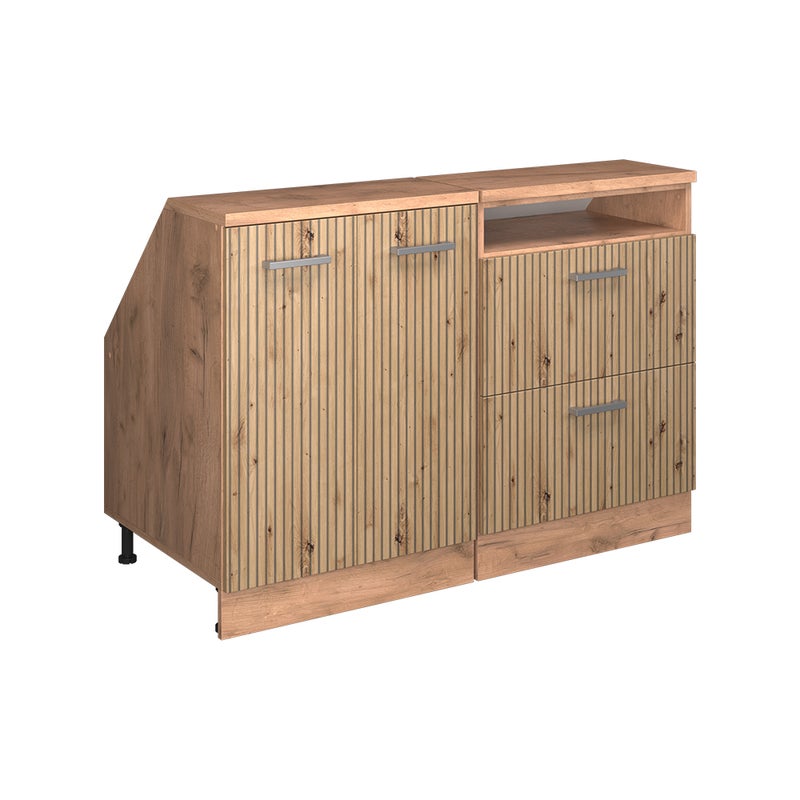 Vicco Zestaw szafek na dach skośny Rion, Dąb rzemieślniczy, 120 cm Zestaw 2 korpusów szafy głębokość 60 cm
