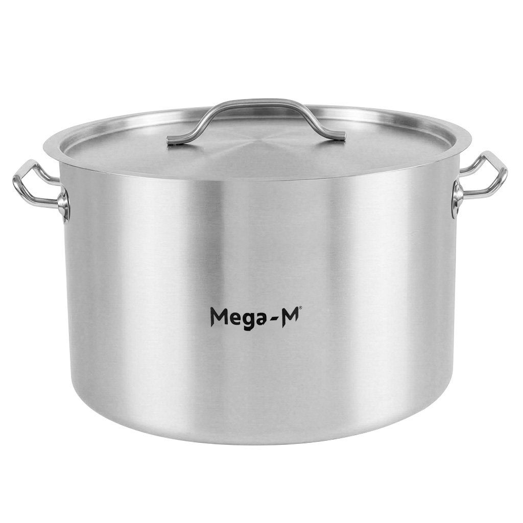 Garnek gastronomiczny Mega-M STANDARD 44L stal nierdzewna z pokrywką DUŻY śr. 45 cm
