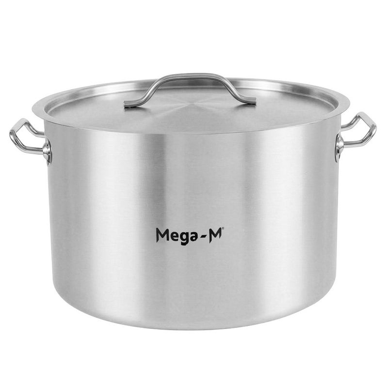 Garnek gastronomiczny Mega-M STANDARD 44L stal nierdzewna z pokrywką DUŻY śr. 45 cm