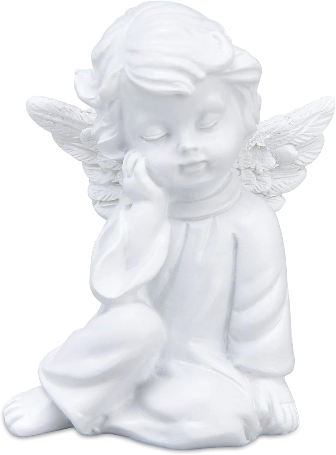 Figurka anioła cherubinka, mała figurka śpiącego aniołka, dekoracja do ogrodu, urocza rzeźba do domu i ogrodu