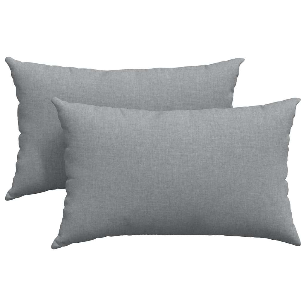Poduszki na sofę 2 pcs tkanina Jasnoszary 50 x 30 cm