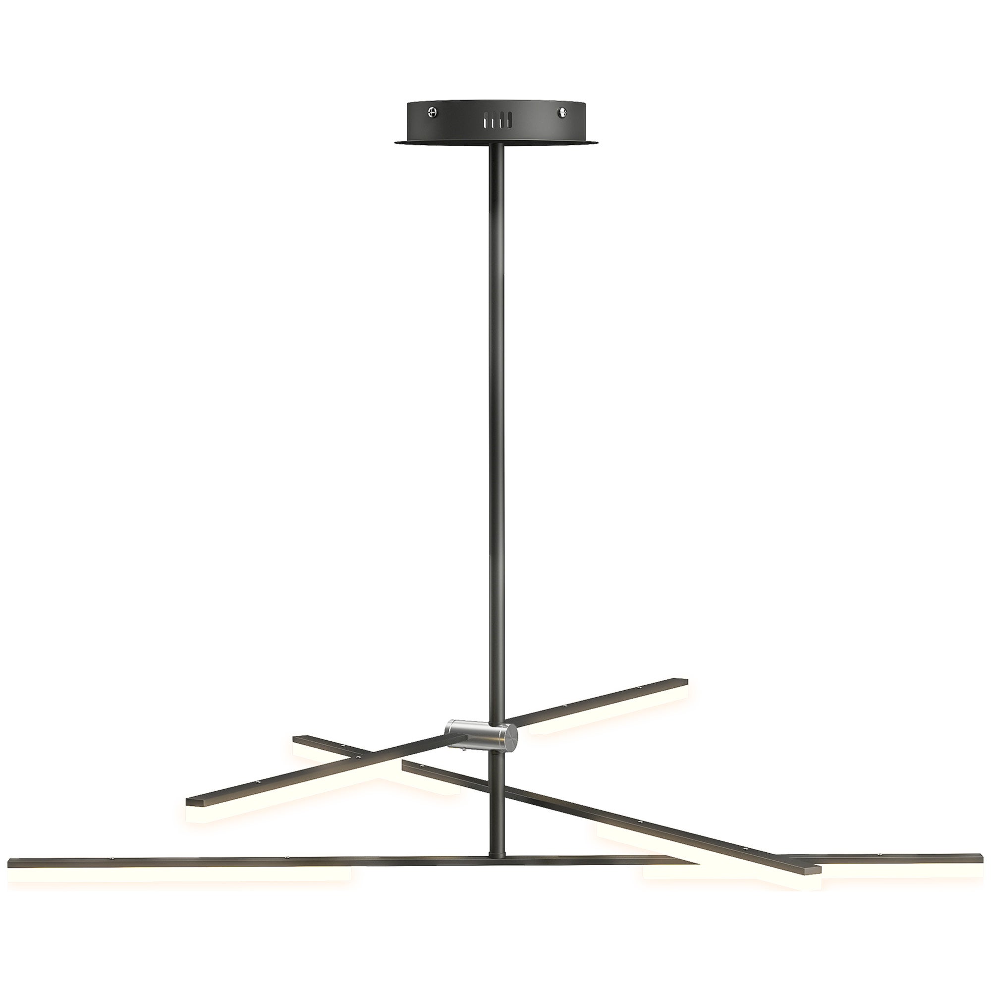 Nowoczesna lampa sufitowa LED Ø100x79 cm z kloszem akrylowym, regulowany kąt padania światła do salonu, sypialni lub kuchni