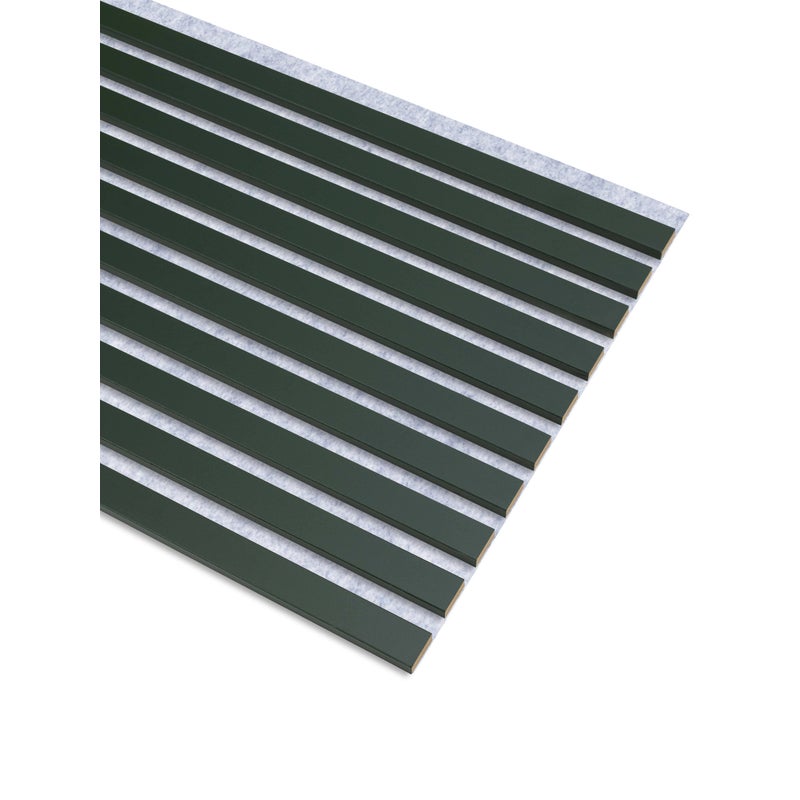 Lamele Ścienne na Szarym Filcu SunWood 275x46cm Panele Dekoracyjne Butelkowa Zieleń 1 szt.
