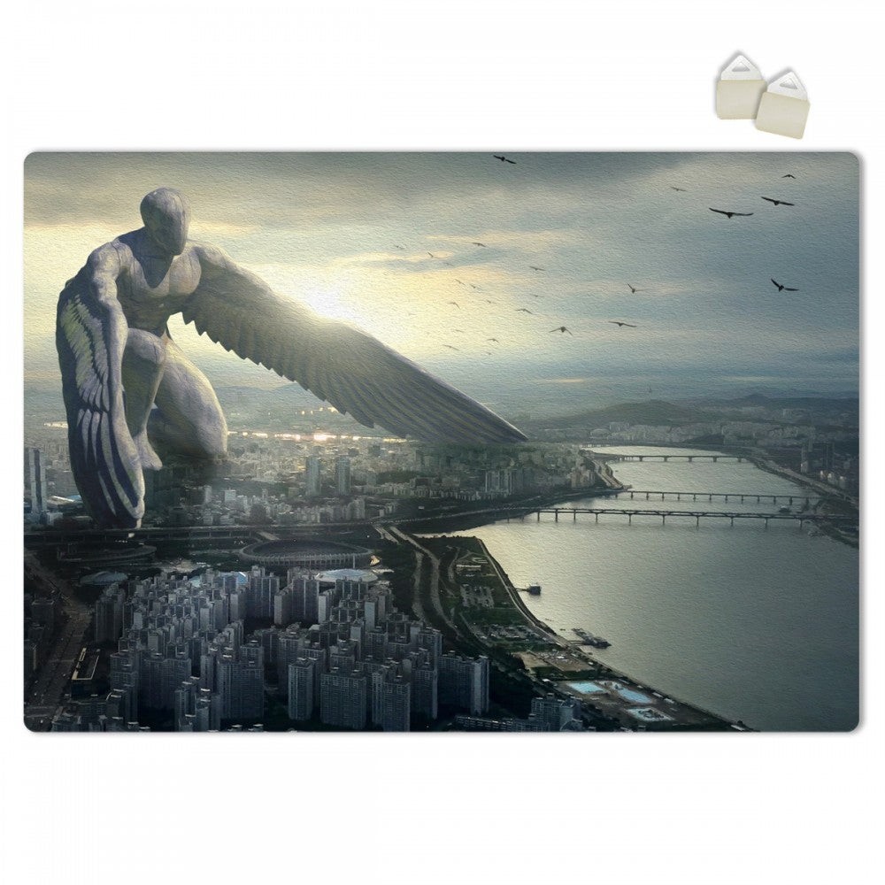 CITY ANGEL - obraz na plakacie z ekspandowanego PCV Forex o grubości 3mm - rozmiar 100x70cm