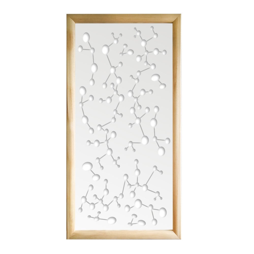 NANOTECH - Prostokątne moduły dekoracyjne z drewna i PVC - Rozmiar 73x148 cm - Grubość 64 mm - Kolor wewnętrzny BIAŁY
