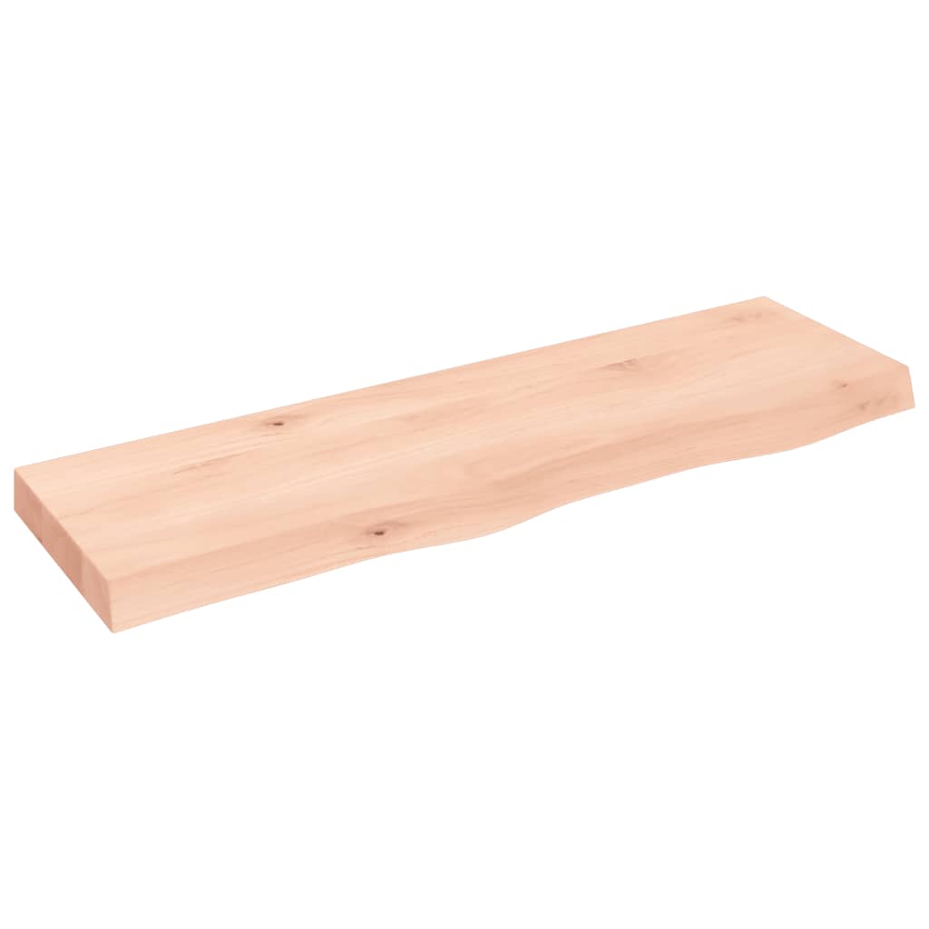Blat Łazienkowy Surowy z Litego Drewna 100x30 cm Brązowy