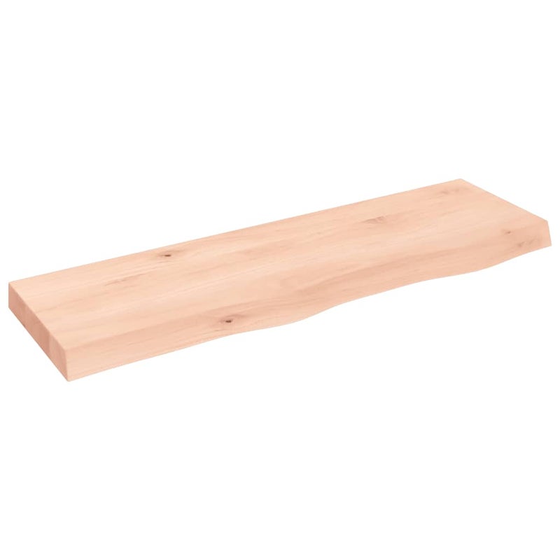 Blat Łazienkowy Surowy z Litego Drewna 100x30 cm Brązowy
