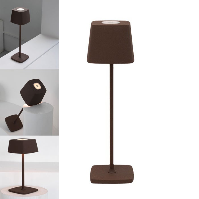 Lampka biurkowa, przenośna bezprzewodowa lampka biurkowa 3600 mAh ładowana LED dotykowa lampka do czytania lampka nocna – Kawa